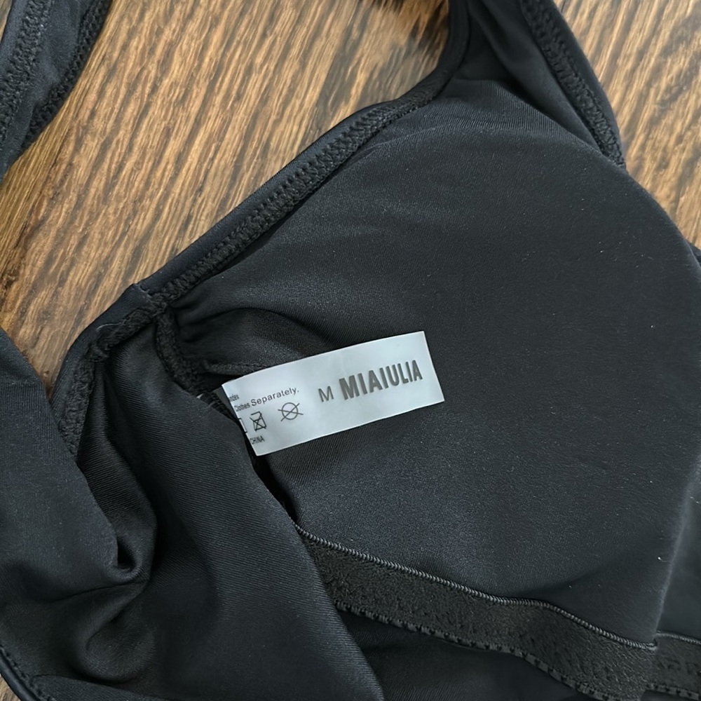 New MIAIULIA Swimsuit Retro 80s/90s High Cut Low Back Padding One Piece Size Med - Picture 4 of 8